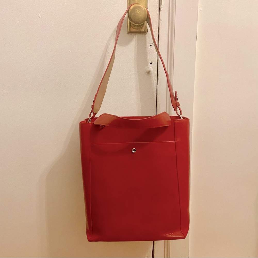 Red Leather Tote Elizabeth & James
